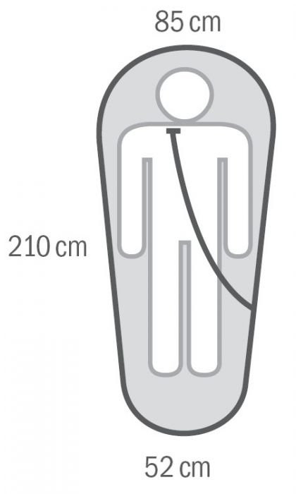 ENEMY -12С 210х85 спальный мешок, -12С, InsuFil, левый