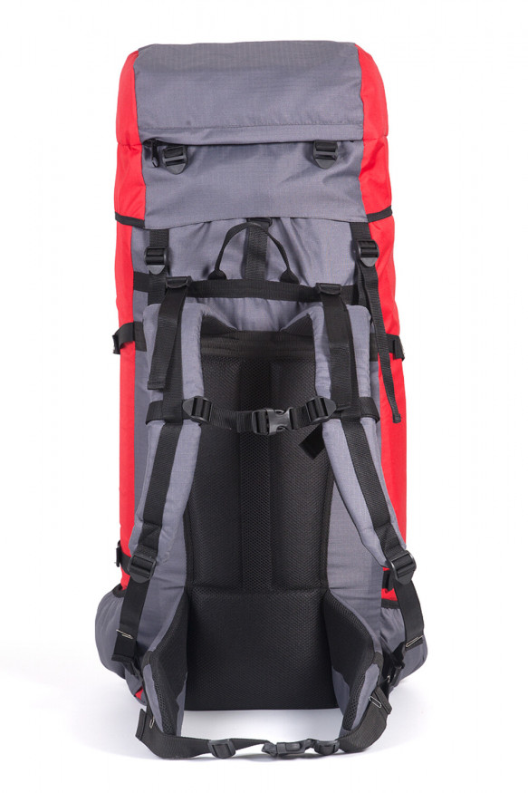 Рюкзак туристический Оптимал 2 серо-красный, 120 л, ТАЙФ