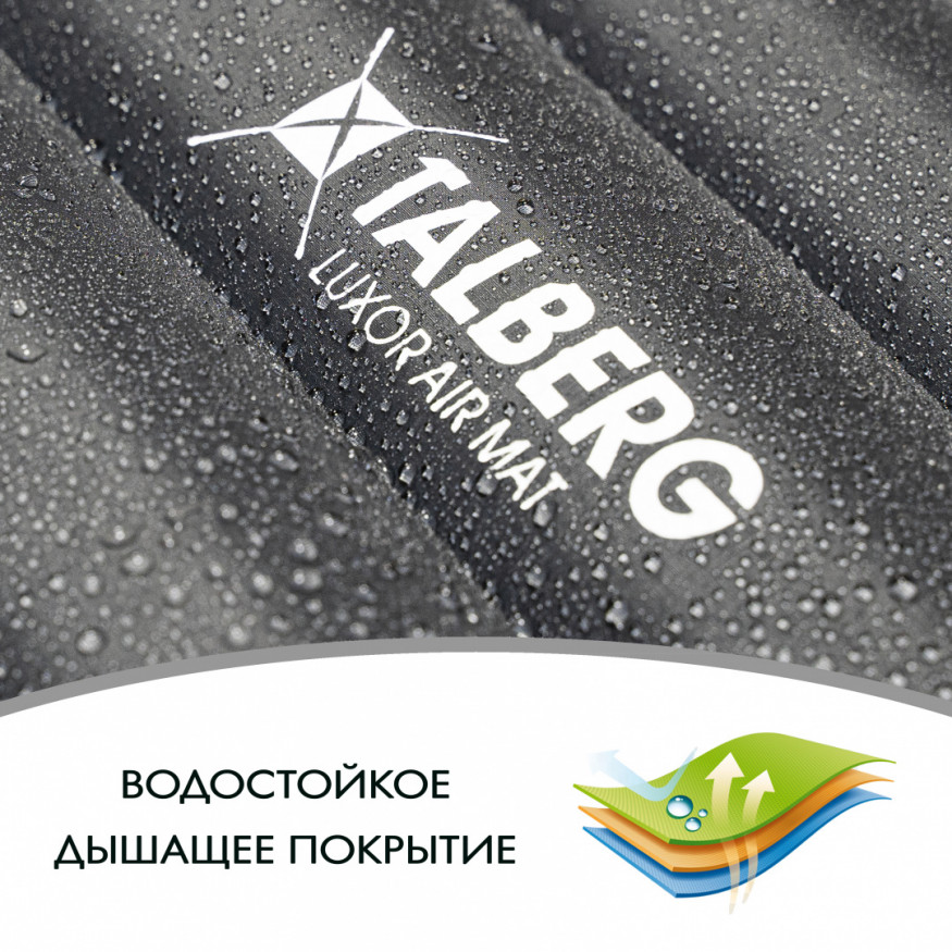 Коврик надувной LUXOR AIR GREY MAT, 185 х 60 х 8 см, TALBERG