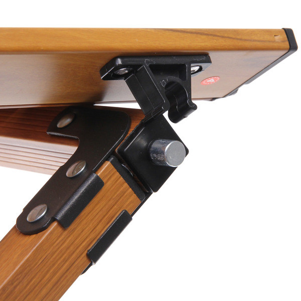 Стол кемпинговый складной 86*58*44 см, цвет: светлое дерево, каркас алюминий