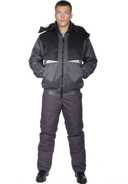 Куртка утепленная Пилот серая