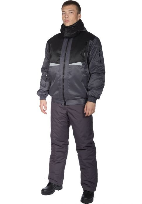 Куртка утепленная Пилот серая