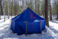 Шатер Зима с отверстием для печки