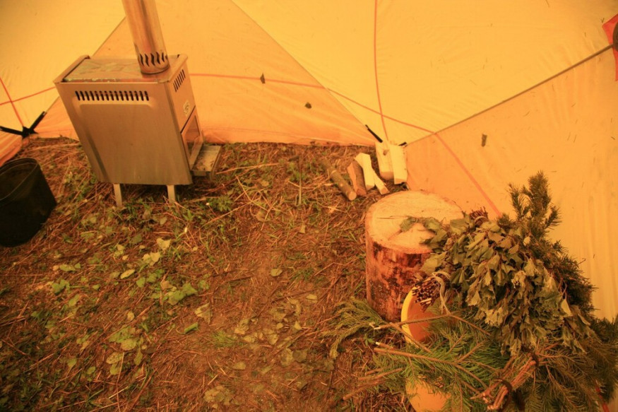 Палатка Век Баня походная Катунь Плюс